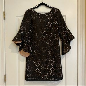 Jax Black Label Printed puff sleeve dress
